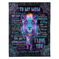 Lion Beloved Mother Message Your Little Boy 50 x 60 Inch Flannel Blanket For Cozy Bedroom And Sofa Decor