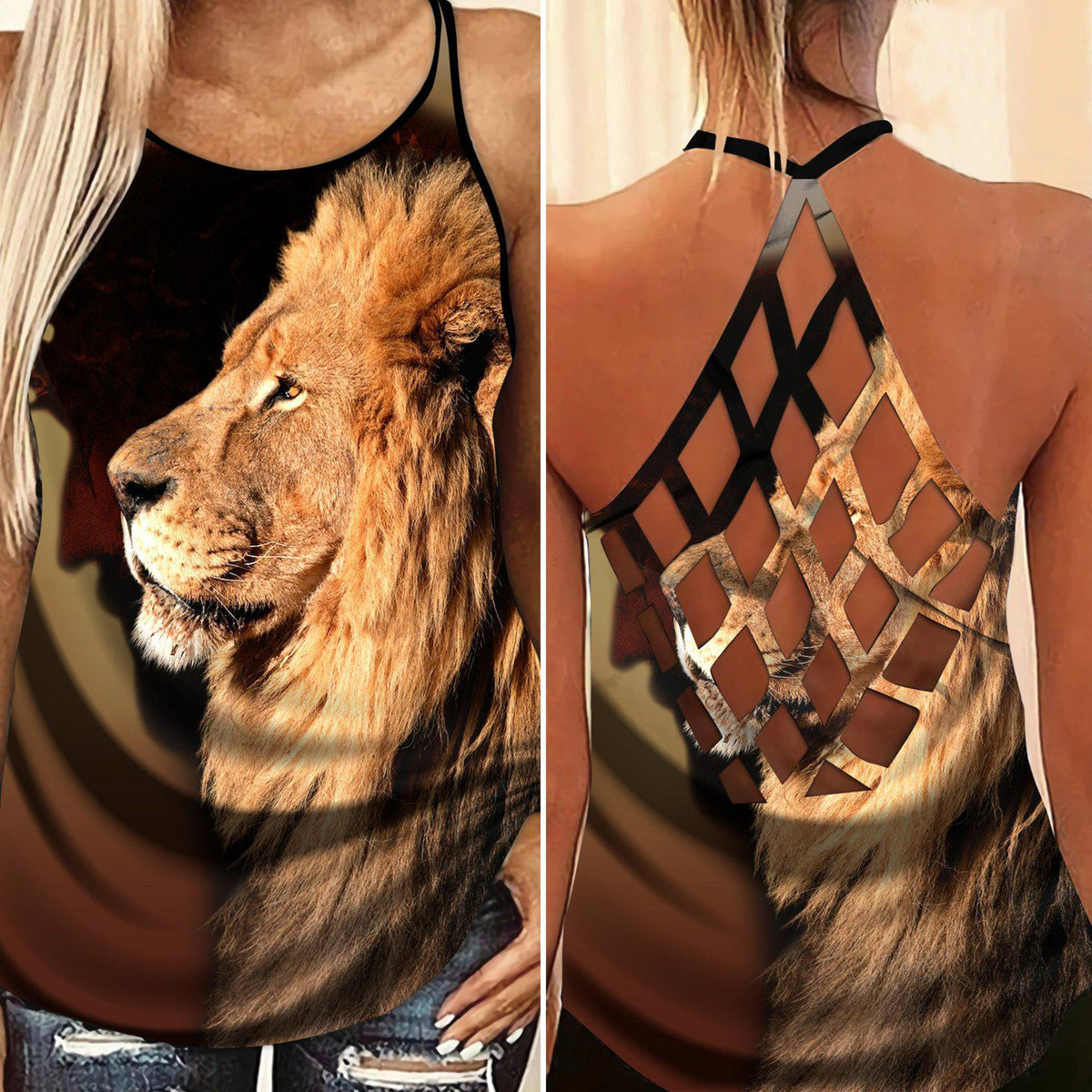 Lion Bless Today Style Limited Edition 2 – Hollow Tank Top