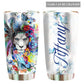 Lion Love Floral Personalized 20 Oz Tumbler For Travel Gifts