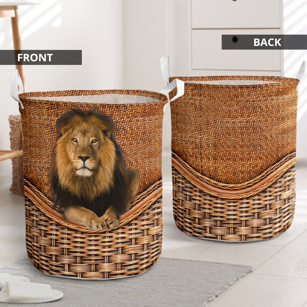 Lion Rattan Teaxture Proud - Laundry Basket - Owls Matrix LTD