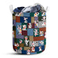 S: 17.72”x13.78” (45x35 cm) Cow Little Happy - Laundry Basket - Owls Matrix LTD