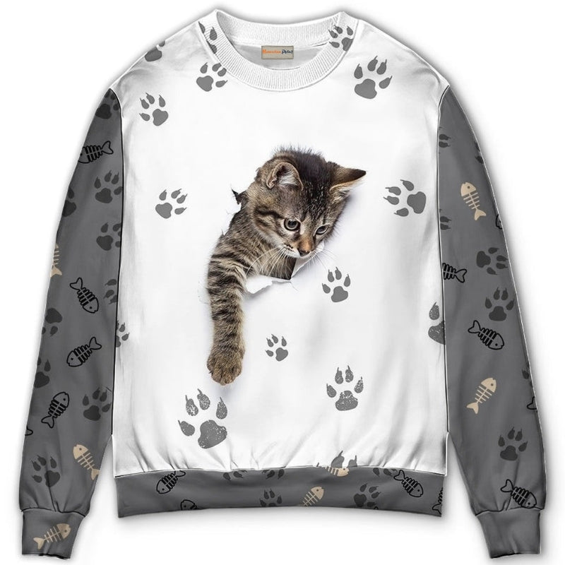 Little Baby Cat Soul Art – Sweater - Ugly Christmas Sweater