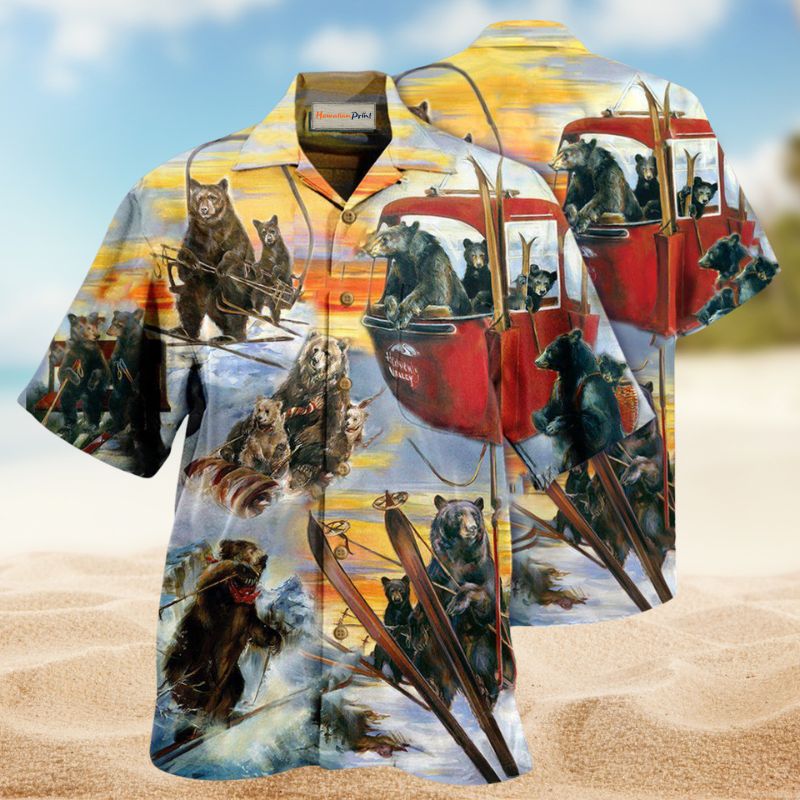 Live Breathe Ski Bear Edition – Hawaiian Shirt