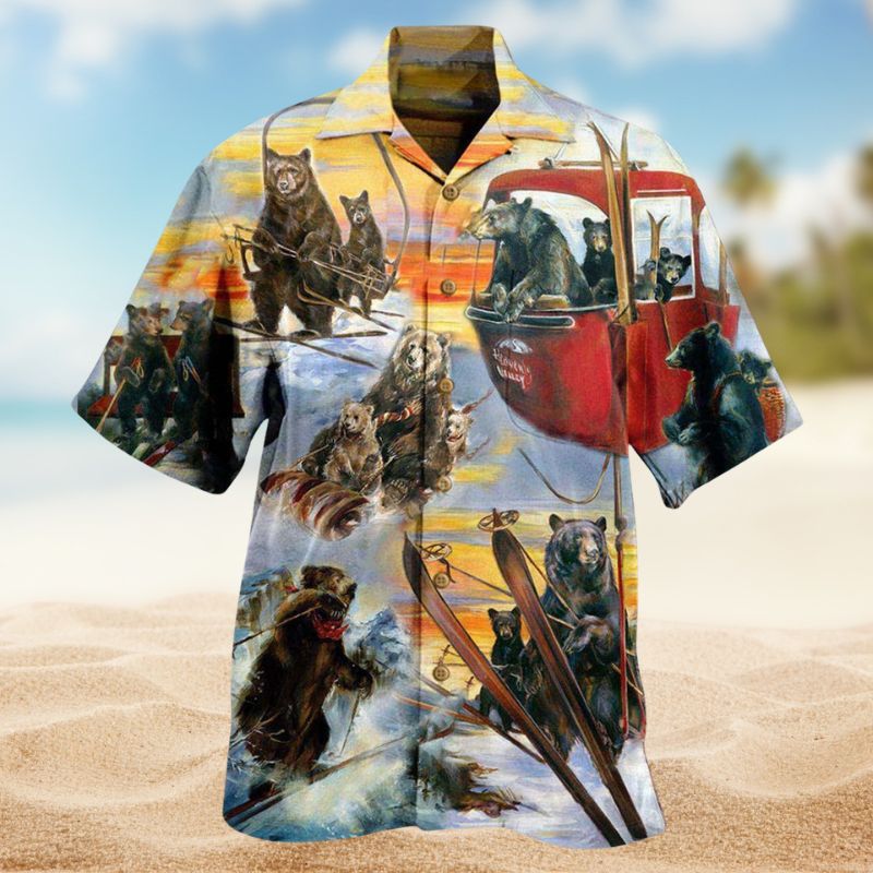 Live Breathe Ski Bear Edition – Hawaiian Shirt