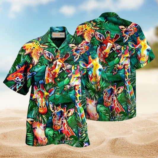 Living The High Life Giraffe Edition – Hawaiian Shirt