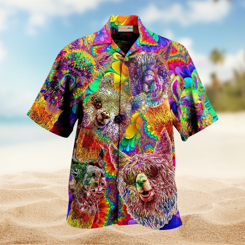 Llama Happiness Smile Limited Edition – Hawaiian Shirt