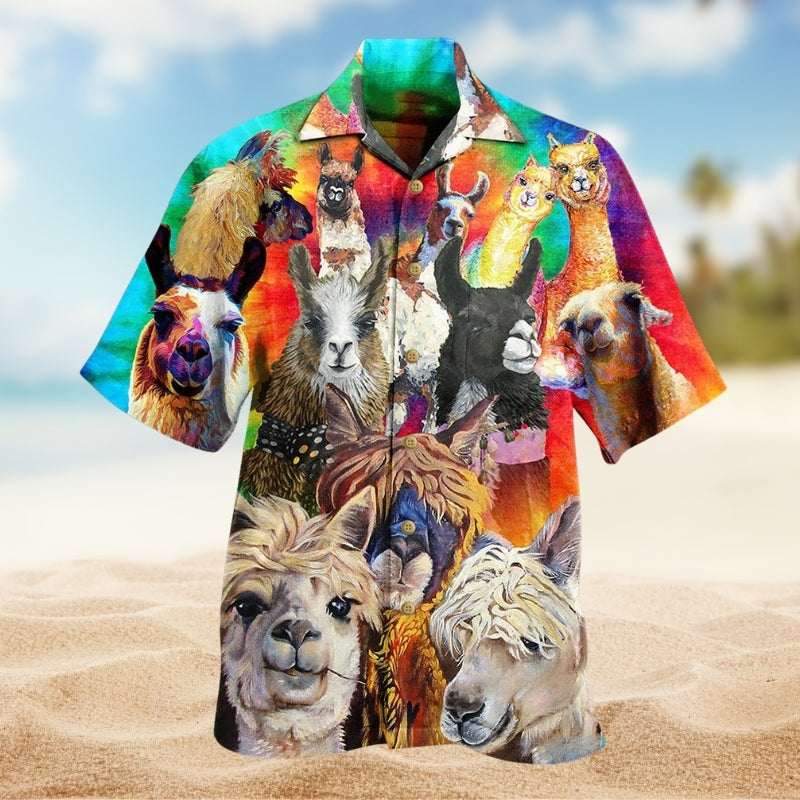 Llama Smile Happy Limited Edition – Hawaiian Shirt