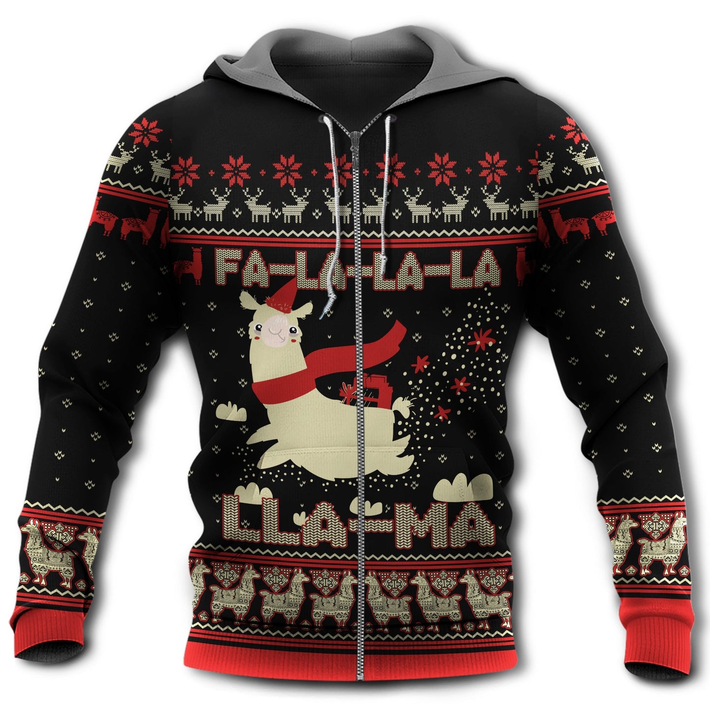 Llama Merry Christmas Funny - 3D Hoodie