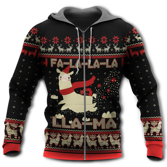 Llama Merry Christmas Funny - 3D Hoodie
