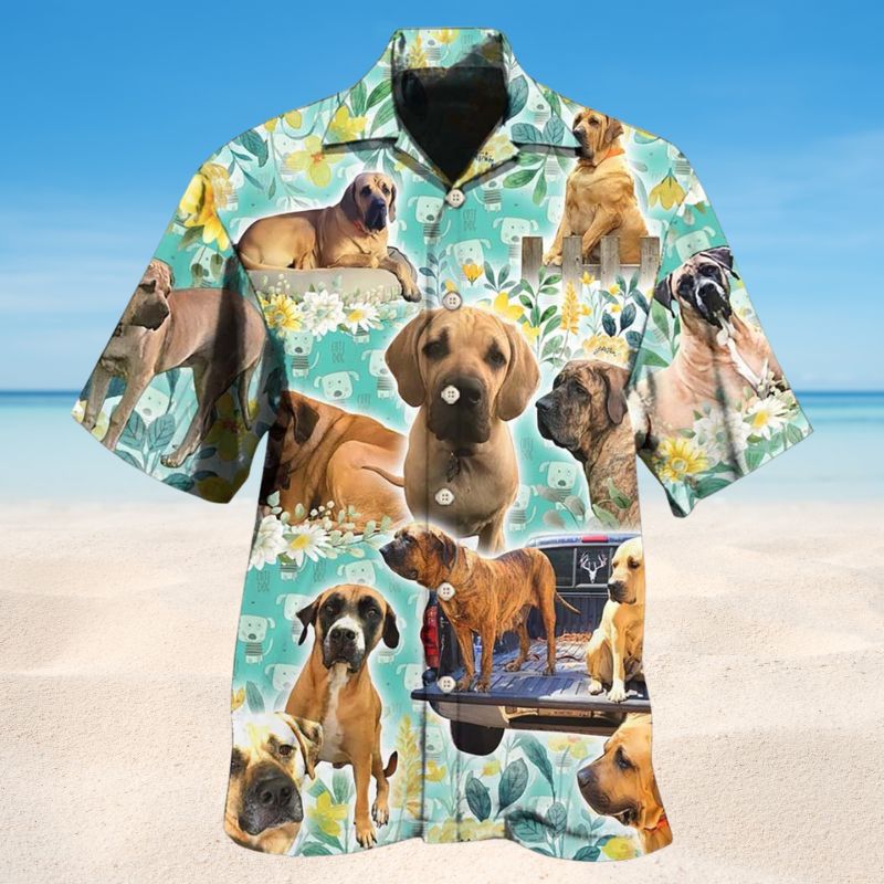 Love Dog Floral Style – Hawaiian Shirt
