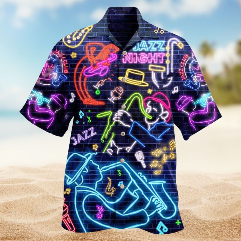 Love Saxophone Neon Edition – Hawaiian Shirt