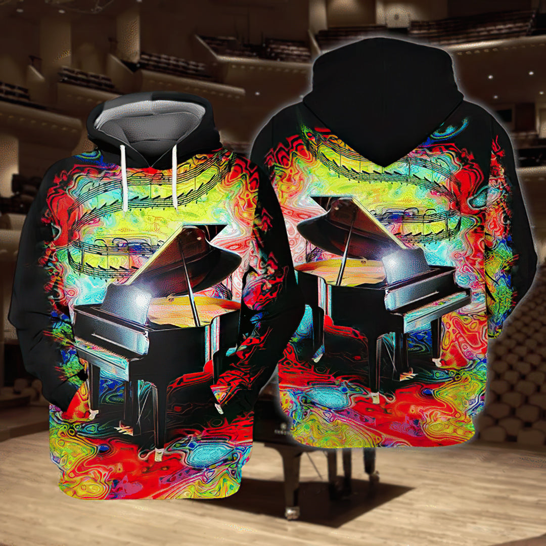 Luxury Piano Art – 3D Hoodie