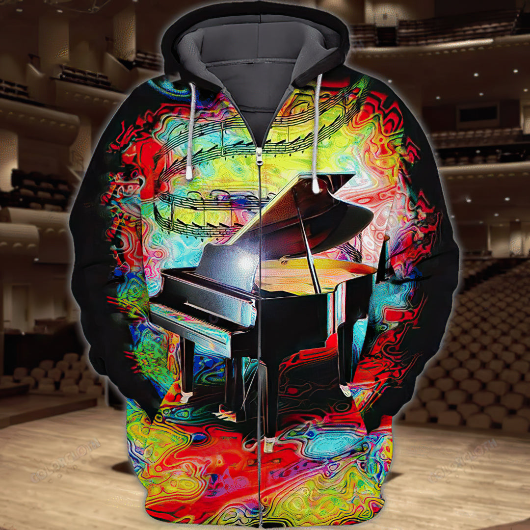 Luxury Piano Art – 3D Hoodie