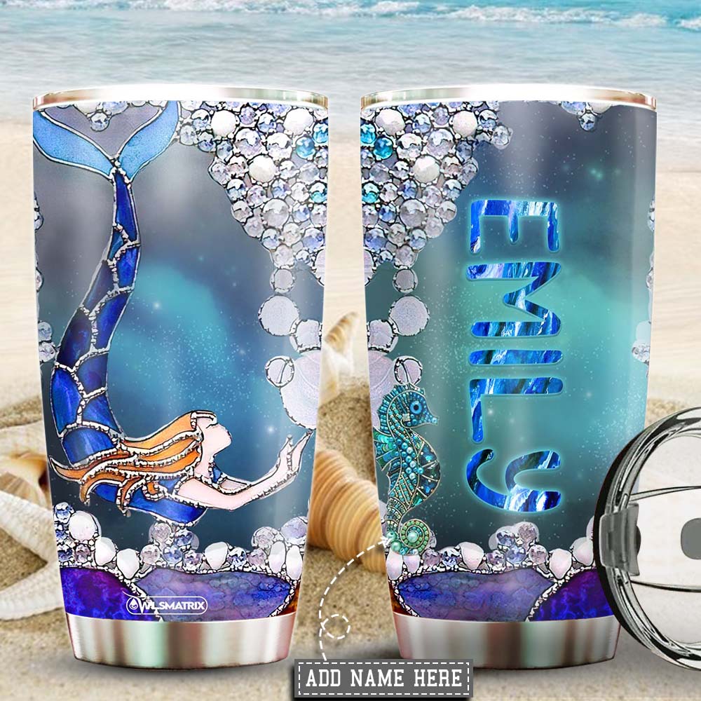 Mermaid Under Sea Personalized 20 Oz Tumbler