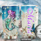 Mermaid And Starfish In The Ocean Personalized 20 Oz Tumbler