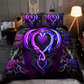 Dragon Heart Love Rose Bedding Cover For Fantasy Bedroom Decor