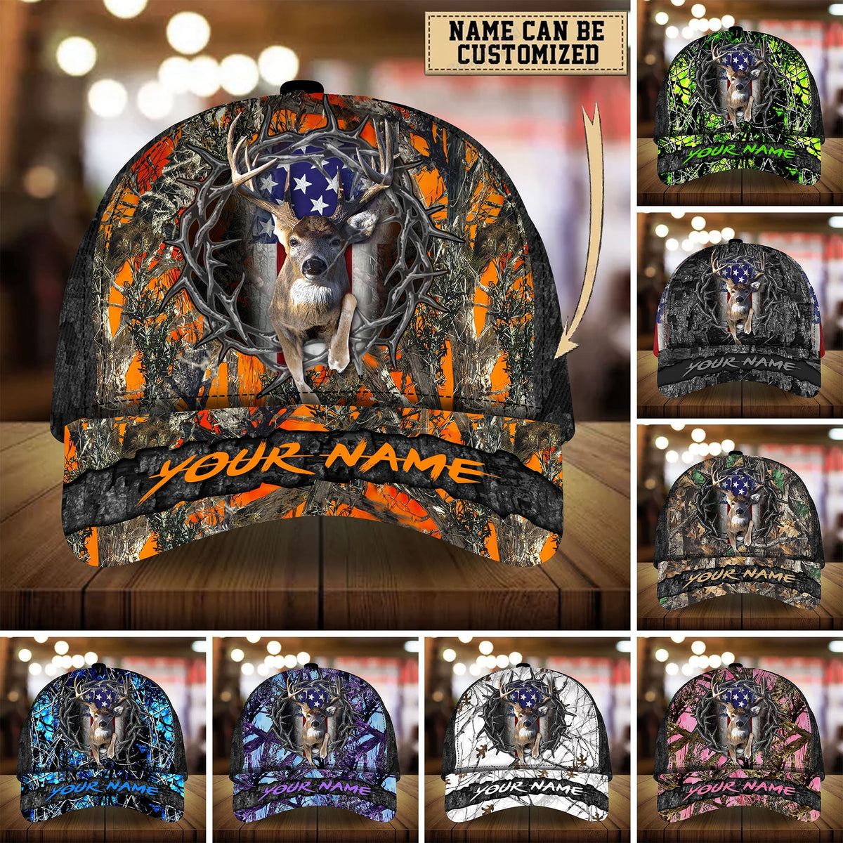 Awesome USA Deer Hunting Personalized – Classic Cap