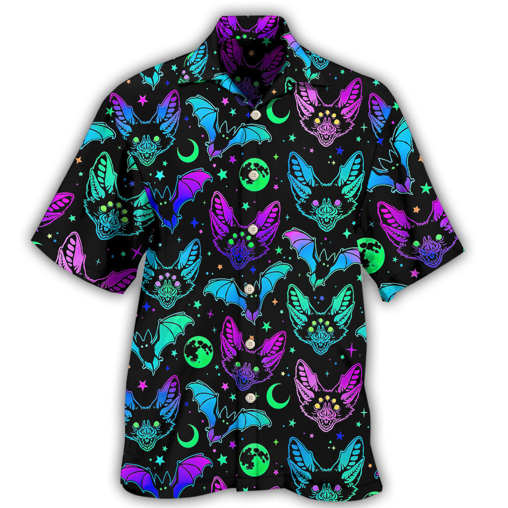 Neon Bat Magic Fantasy Art – Hawaiian Shirt