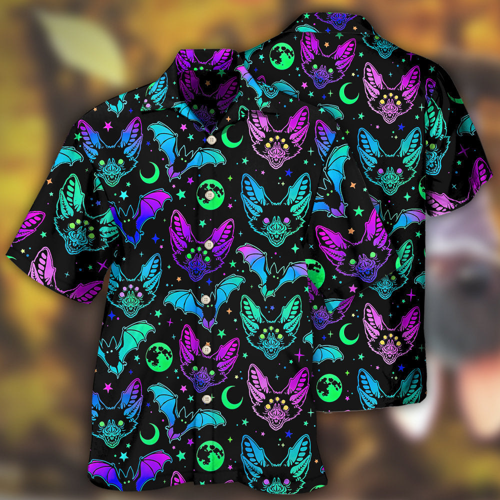 Neon Bat Magic Fantasy Art – Hawaiian Shirt
