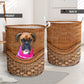 Mandy Sechrist Dog Rattan Teaxture - Laundry Basket - Owls Matrix LTD
