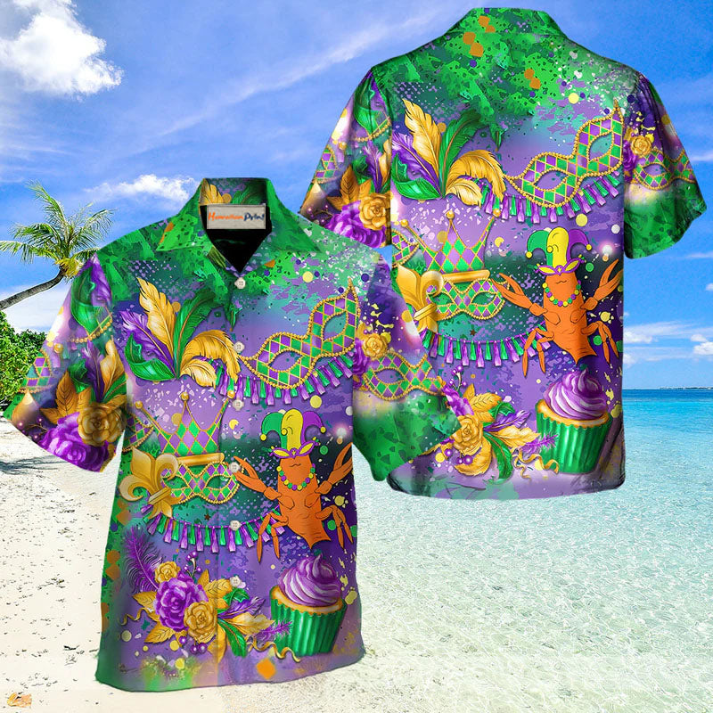 Mardi Gras Just Here For The Crawfish – Hawaiian Shirt