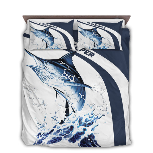 Marlin Fishing Hobby Bedding Cover For Outdoor Lover Bedroom Decor
