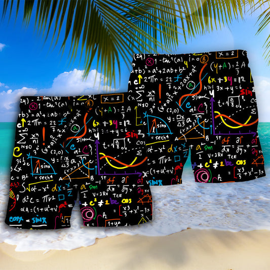 Math Lover Simple Fun Quote – Beach Short