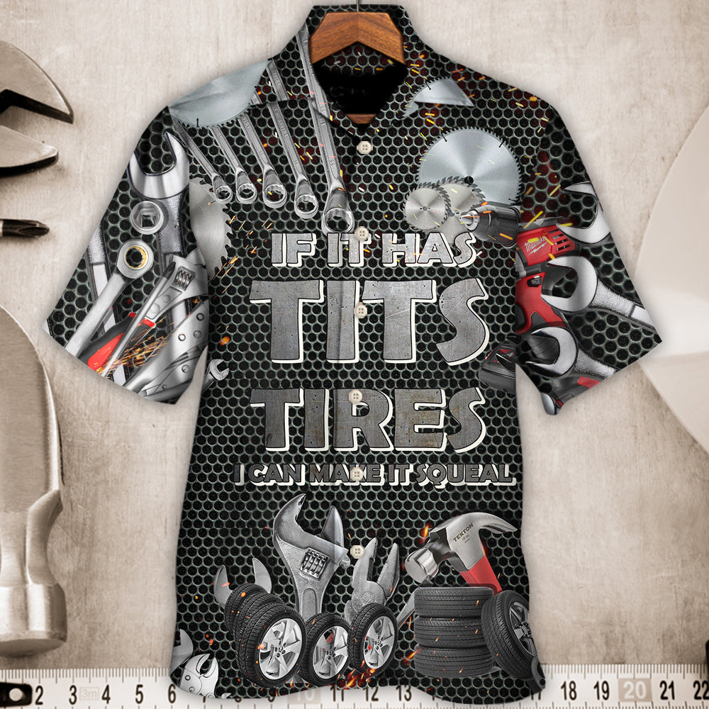 Funny Mechanic Strong Attitude Vintage Style - Hawaiian Shirt