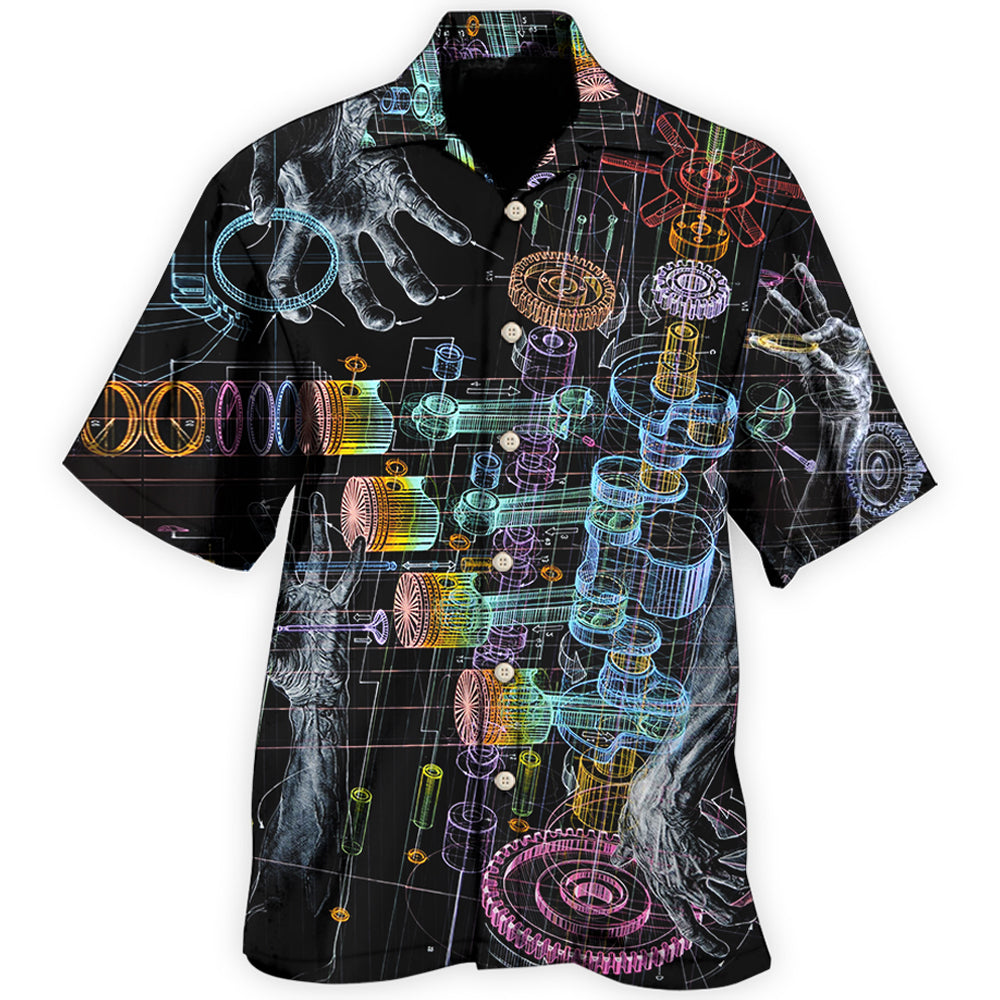 Neon Mechanic Workshop Style - Hawaiian Shirt