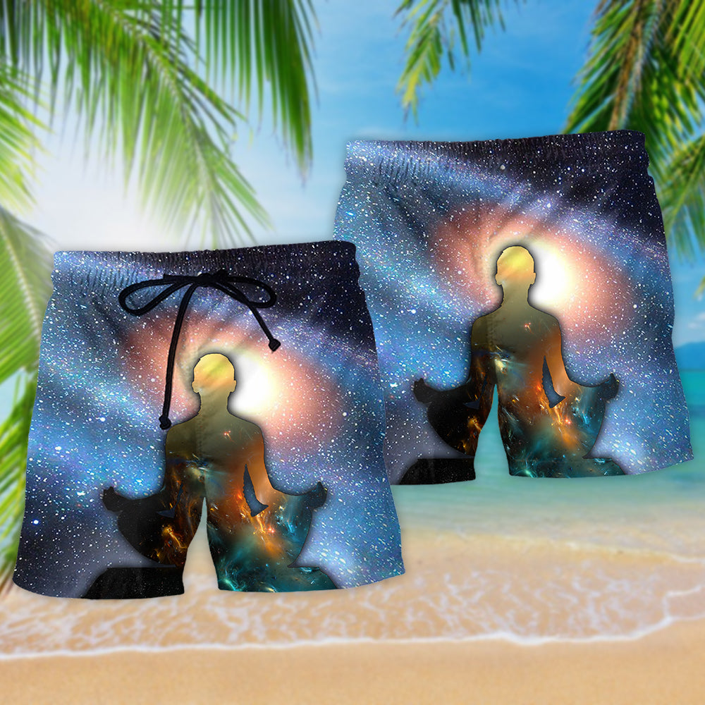 Yoga Meditation Galaxy Design – Beach Short