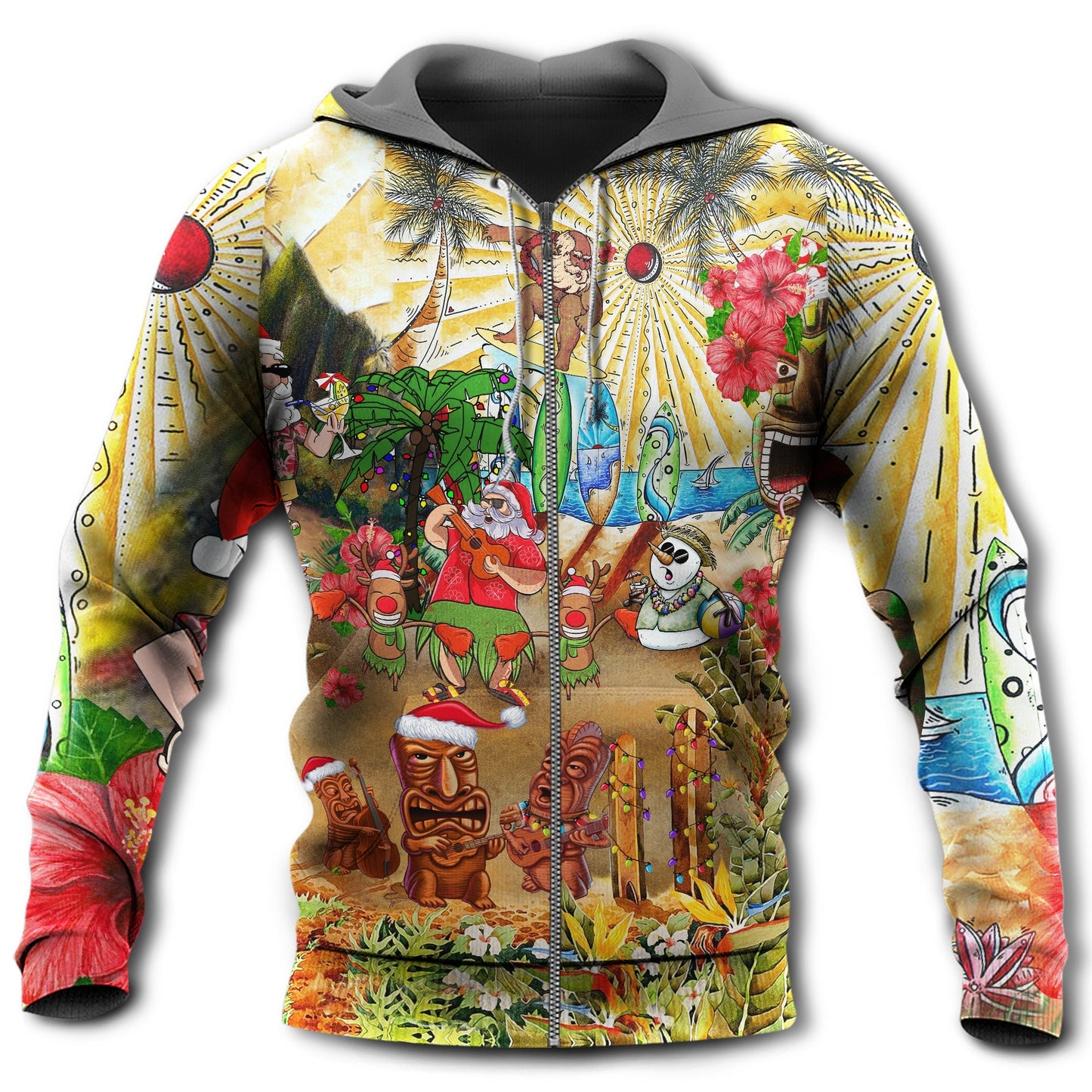 Mele Christmas Hawaii Tropical - 3D Hoodie2