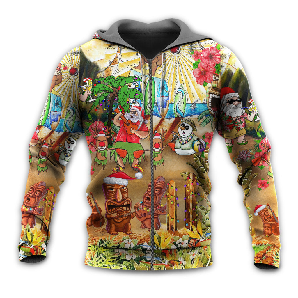 Mele Kalikimaka Tiki Christmas - 3D Hoodie