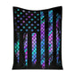 Mermaid American Flag 50 x 60 Inch Flannel Blanket For Cozy Bedroom And Sofa Decor