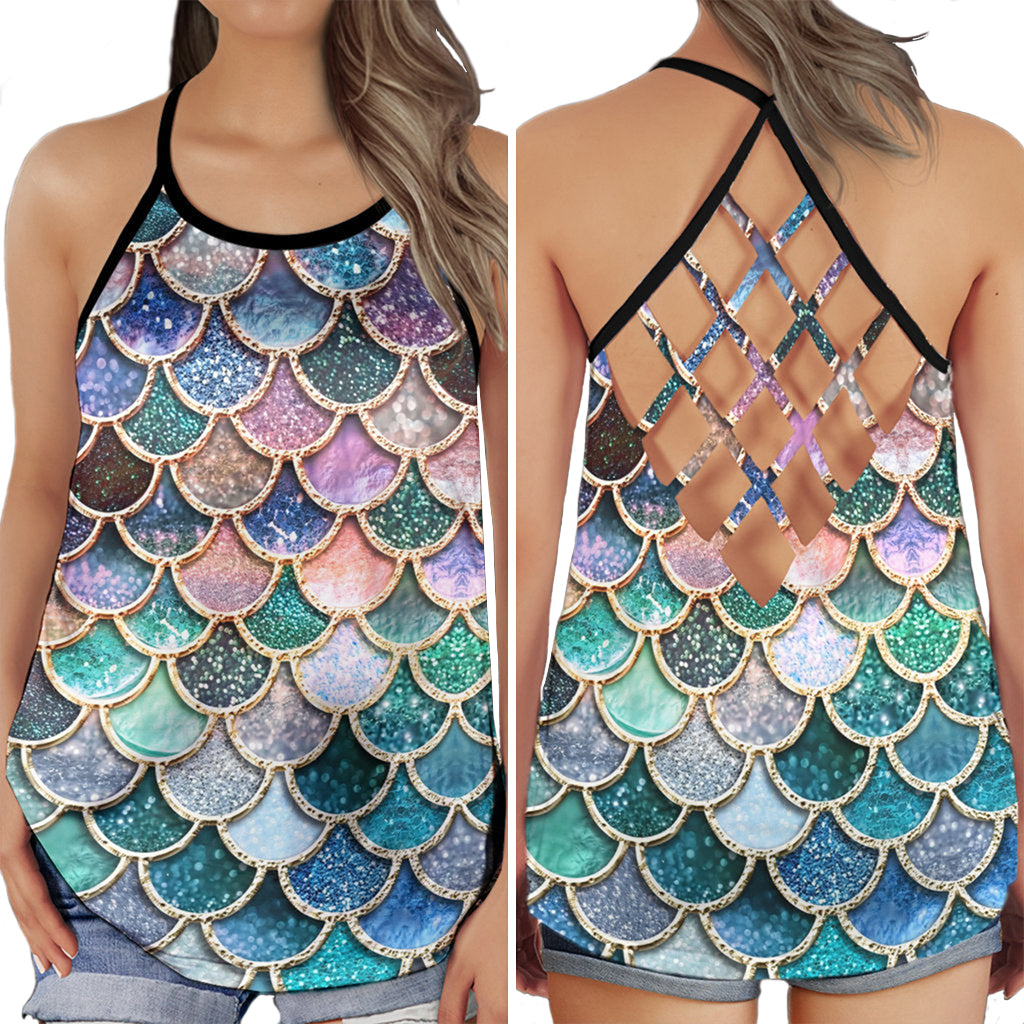Mermaid Bling Ocean Charm - Hollow Tank Top