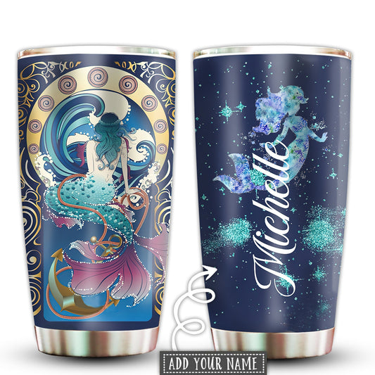 Mermaid Legend Loves Ocean Personalized 20 Oz Tumbler For Coffee Travel And Daily Use
