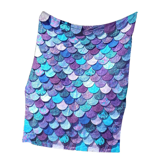 Mermaid Love Ocean Lover Flannel Blanket For Cozy Bedroom And Sofa Decor