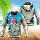 Mermaid Love Blue Ocean Sky - 3D Hoodie
