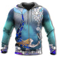 Mermaid Love Ocean And Sky - 3D Hoodie