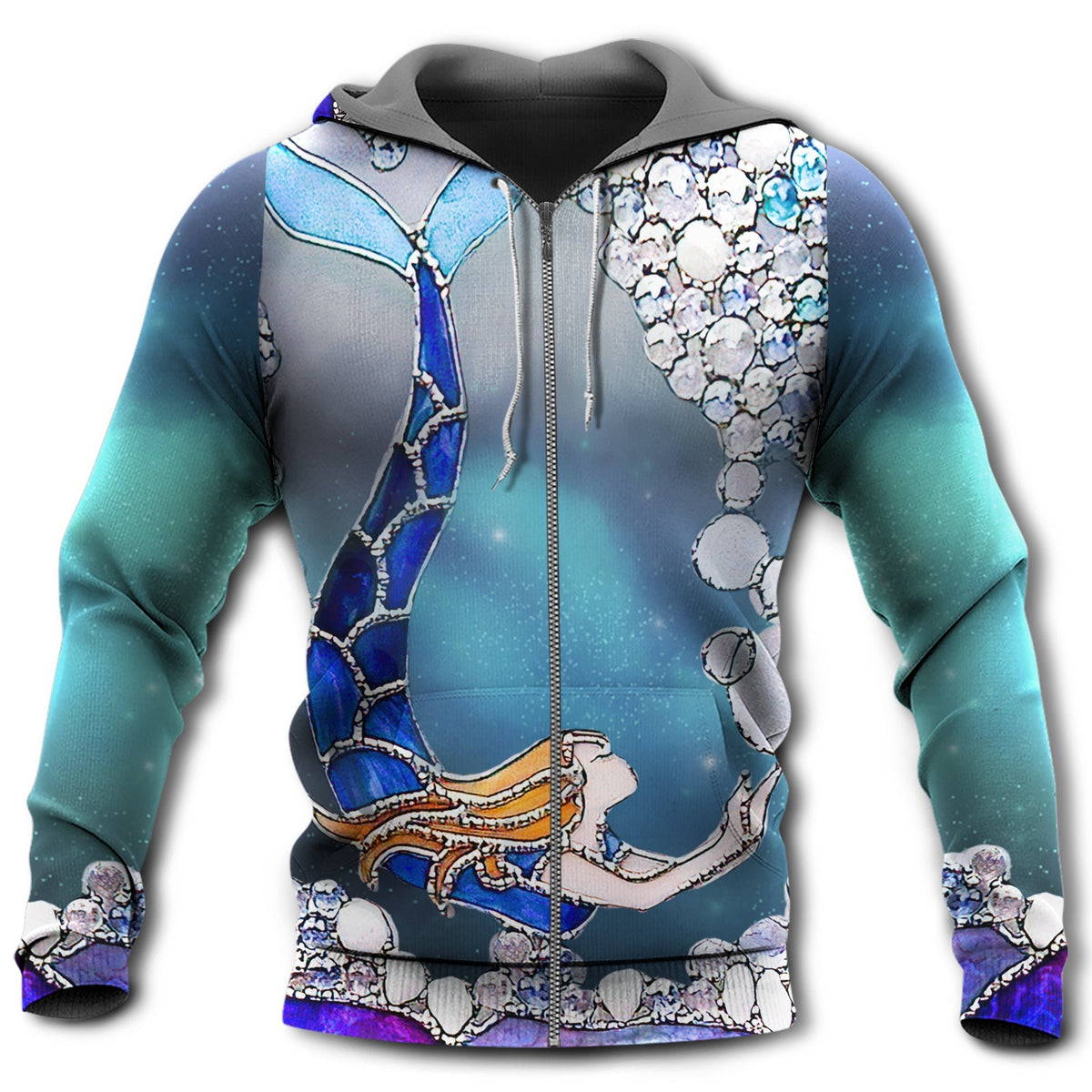 Mermaid Love Ocean And Sky - 3D Hoodie