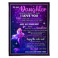 Mermaid Never Forget That I Love You Mom To Daughter 50 x 60 Inch Flannel Blanket For Cozy Bedroom And Sofa Decor