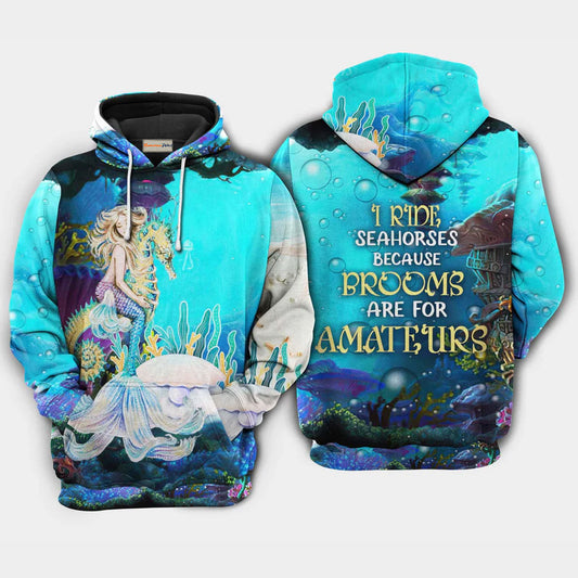 Mermaid Ocean Skyline Art – 3D Hoodie