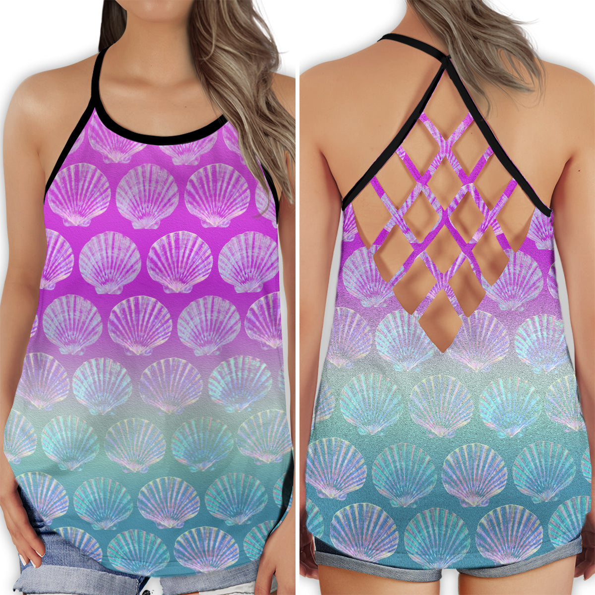 Mermaid Princess Sea Collection – Hollow Tank Top