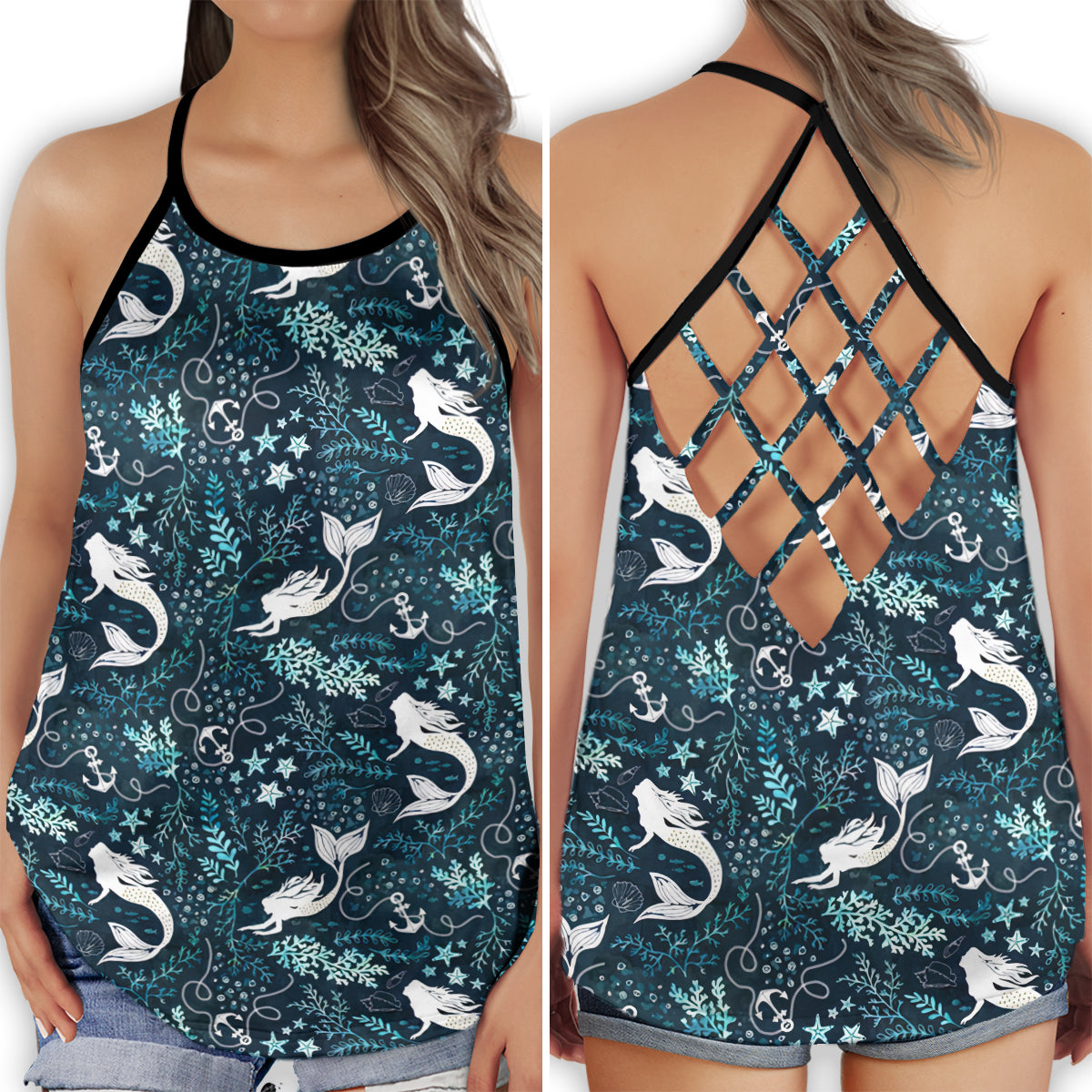 Mermaid Princess Ocean Dream Vibes - Hollow Tank Top