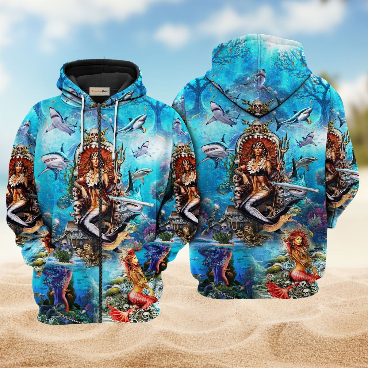 Mermaid Queen Fantasy Art – 3D Hoodie