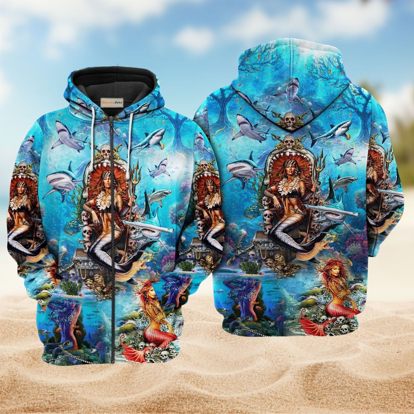 Mermaid Queen Fantasy Art – 3D Hoodie