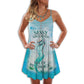 Sassy Salty Mermaid Choice – Women's Summer Sleeveless V-Neck Camisole Dress