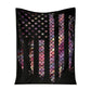 Mermaid Scales American Flag 50 x 60 Inch Flannel Blanket For Cozy Bedroom And Sofa Decor