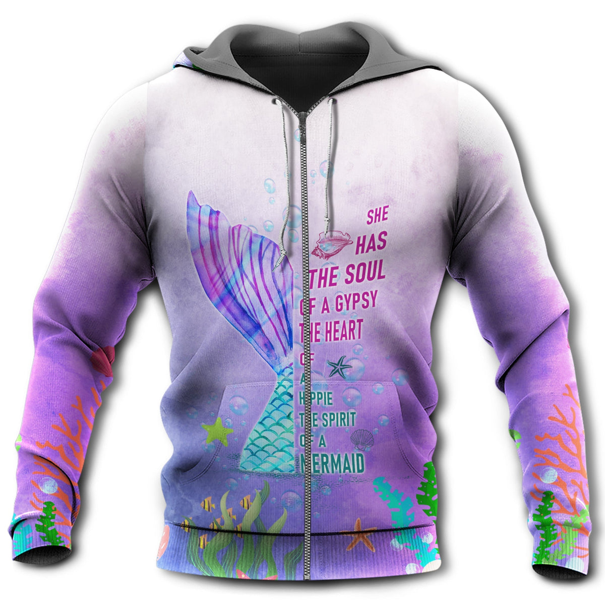Mermaid Love Ocean Sky Soul - 3D Hoodie