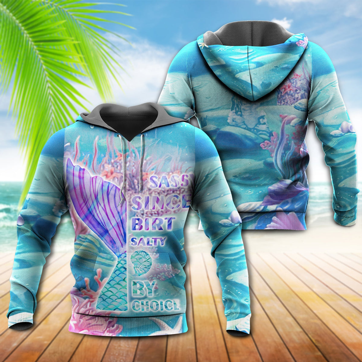 Mermaid Ocean Sky By Choice - 3D Hoodie