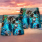 Mermaid And Dolphin Ocean Art – Beach Short